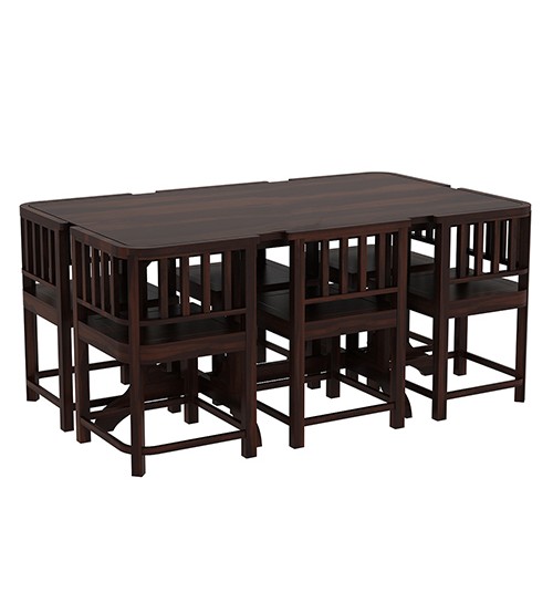 Space Saving Wooden Top Dining Table DT650W3 (4 Chairs + 1 Table) | Online Furniture Shopping in ...